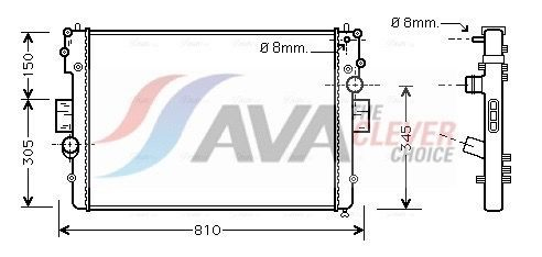 IVA2057 AVA Радіатор охолодження двигуна